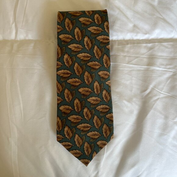 J. Garcia Other - Jerry Garcia J Garcia Designer Art Landscape with Eye Leaves Green Brown Tie
